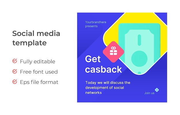 Get cashback purchase online service application 3d icon cash money dollar and gift box landing page vector illustration Financial banking economy special offer for customers internet retail promo