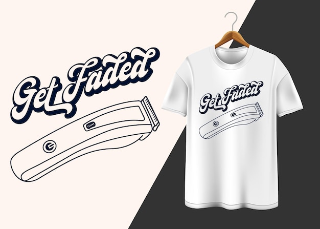 Get faded typography T-shirt design