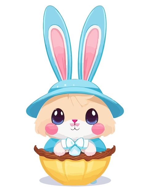 Get festive with our Easter bunny eggs vector art An adorable design for your holiday projects