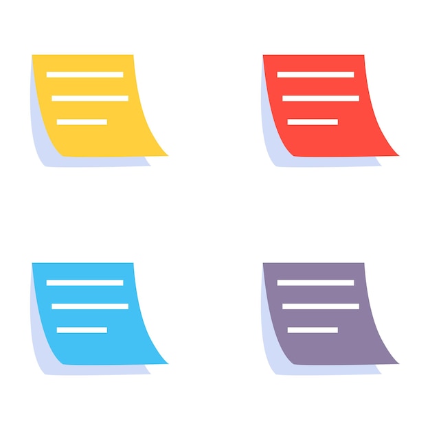 Get a flat icon design of binders  