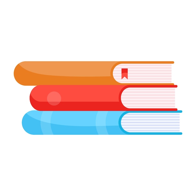 Get a flat icon design of binders  