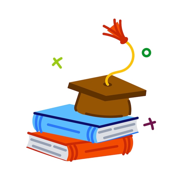 Get a glimpse of graduation books flat sticker