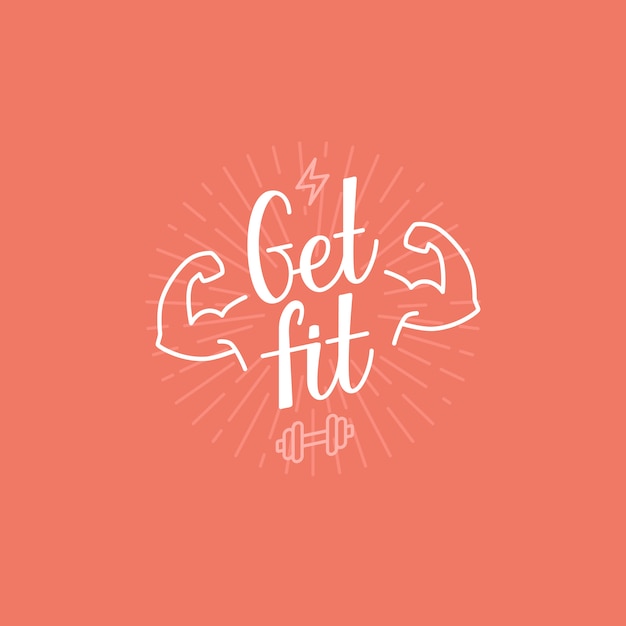 Get it lettering, vector sport motivational