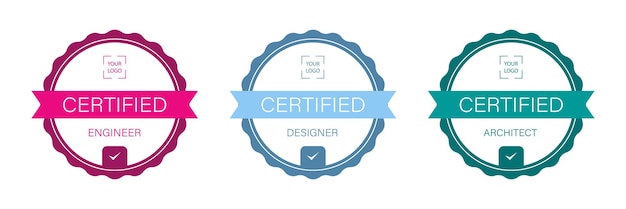 Get a set of certificates with IT professions Engineer designer archirect