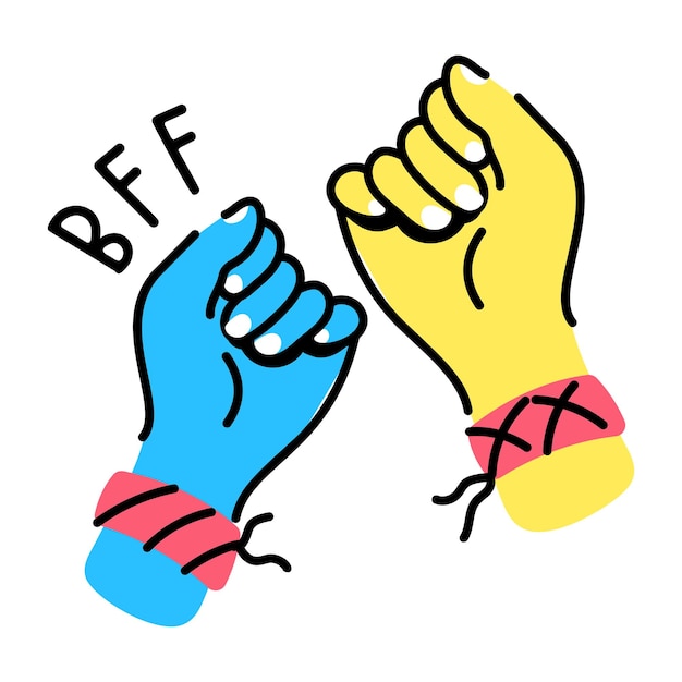 Get this amazing flat sticker of best friends