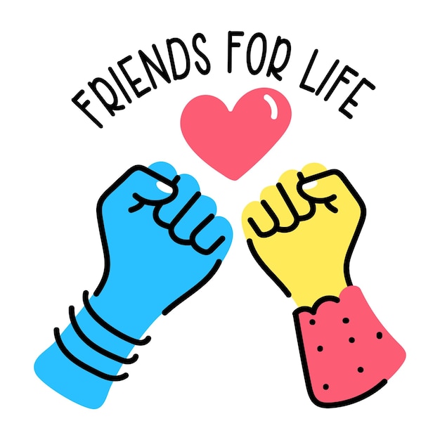 Get this amazing flat sticker of best friends