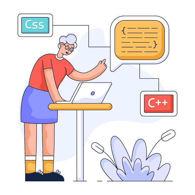 Get this application programming flat illustration