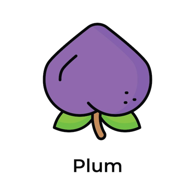 Vector get this creative and perfect icon of plum fruit ready for premium use vector