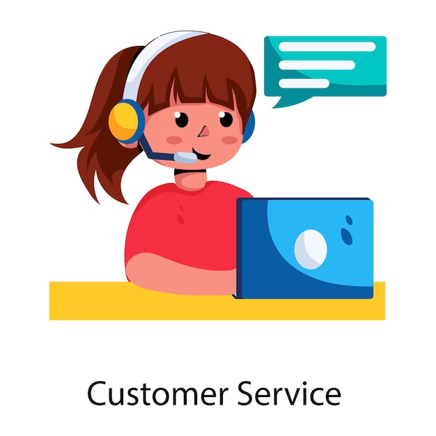 Get this customer service flat icon