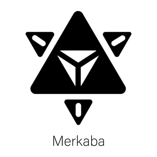 Get this solid icon of merkaba