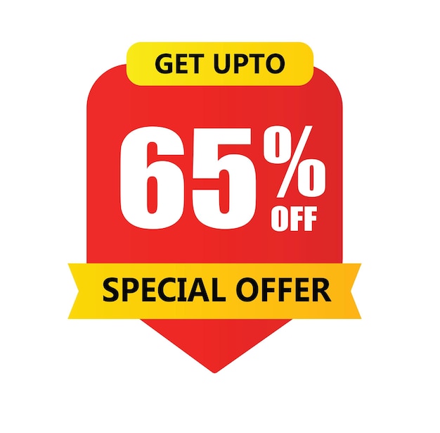 Get upto percent off special offer vector graphic