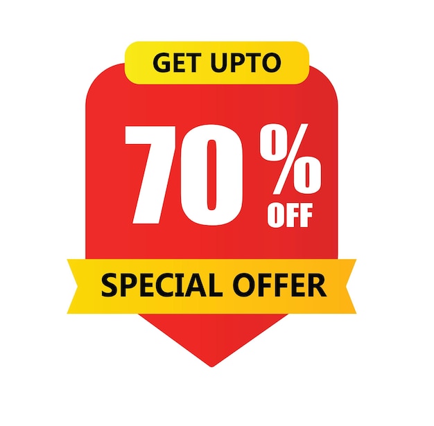 Get upto percent off special offer vector graphic