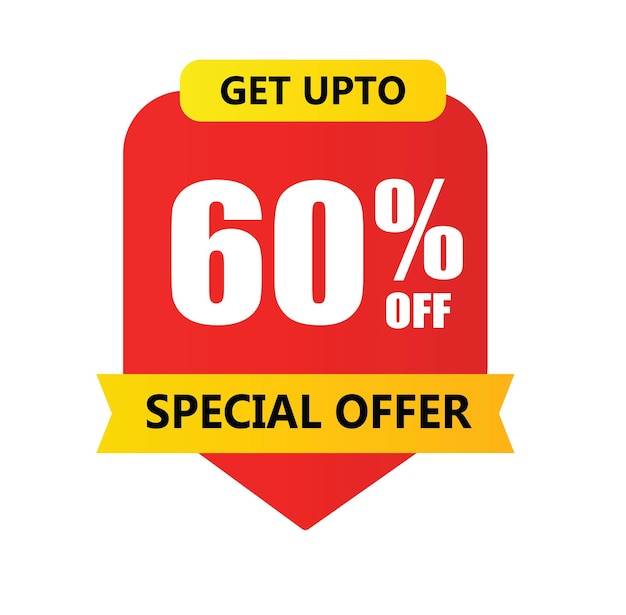 Get upto percent off special offer vector graphic