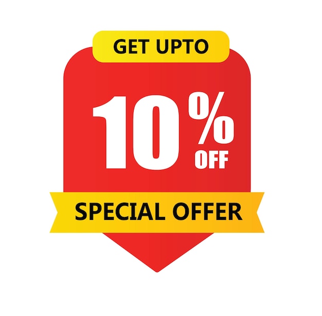 Get upto percent off special offer vector graphic