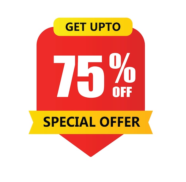 Get upto percent off special offer vector graphic