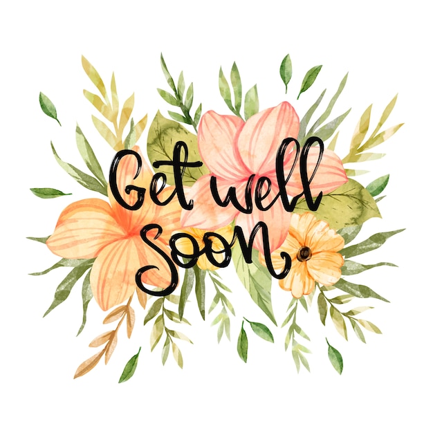 Get well soon lettering