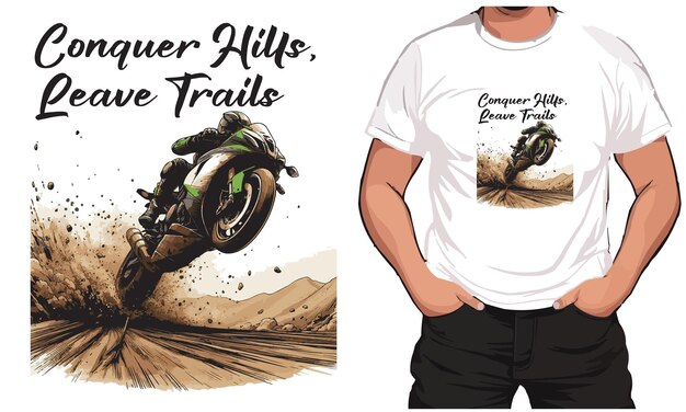 Vector get your adrenaline fix with these dirt bike tshirts perfect for offroad enthusiasts