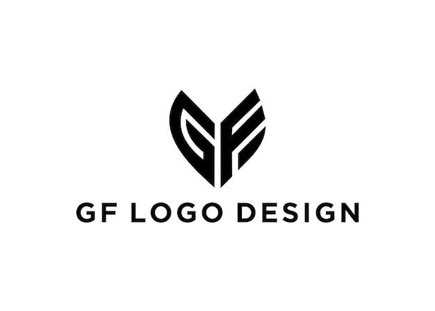 gf logo design vector illustration