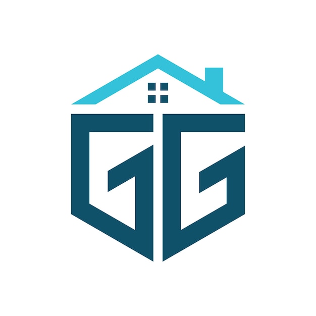 GG House Logo Design Template Letter GG Logo for Real Estate Construction or any House Related Business