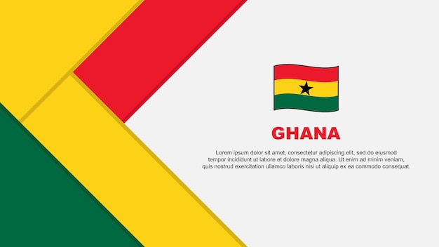 Ghana Flag Abstract Background Design Template Ghana Independence Day Banner Cartoon Vector Illustration Ghana