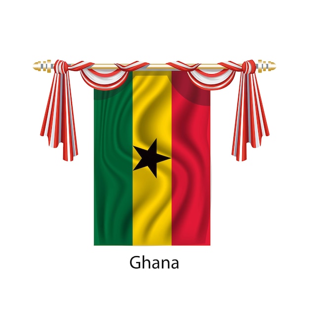 Ghana Flag Vector Illustration