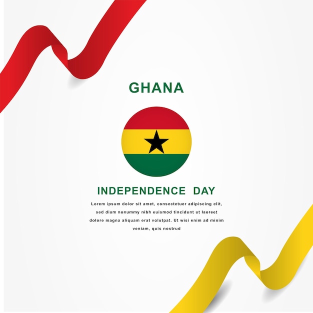 Ghana independence day background illustration template design