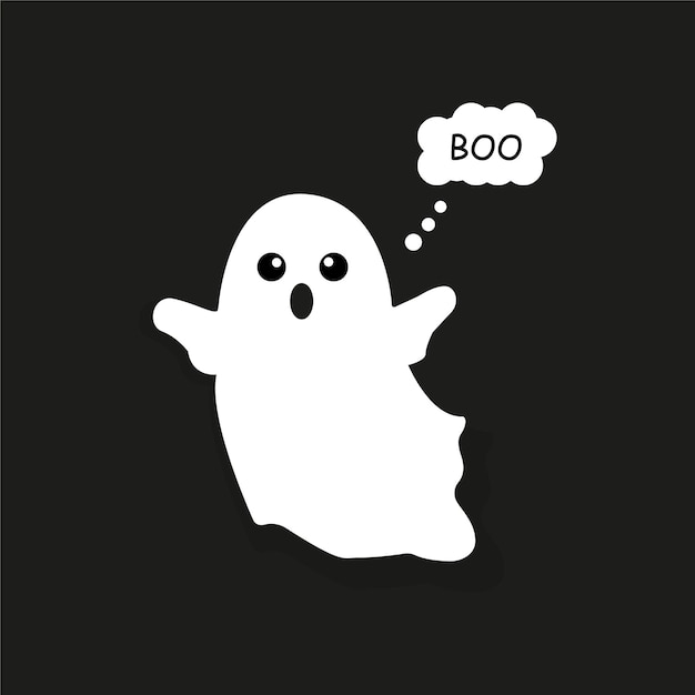 Ghost on a black background Vector graphics