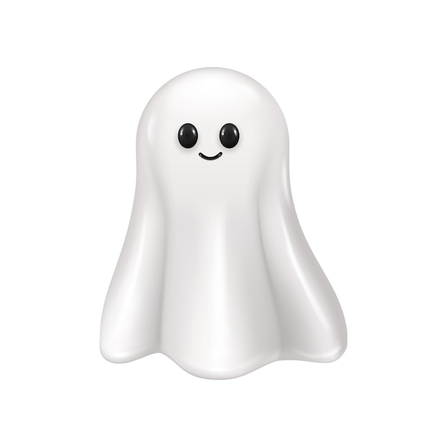 Ghost d halloween character cute apparition