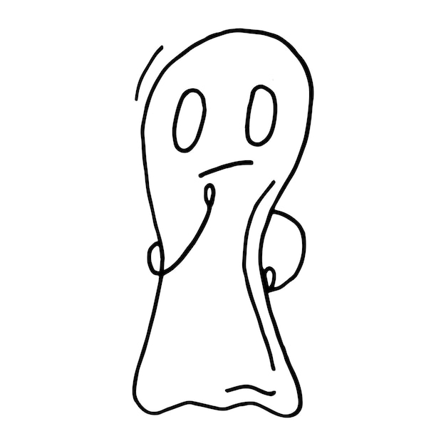 Ghost in doodle style