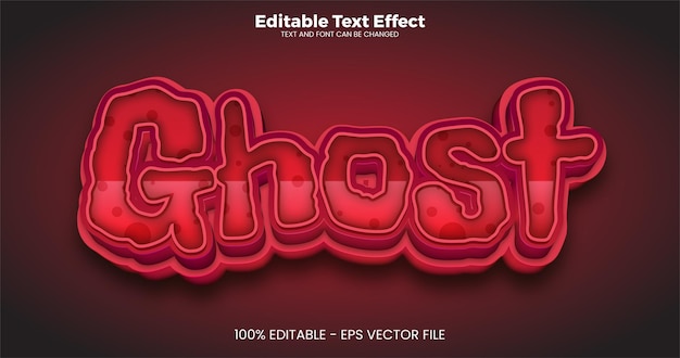 Ghost editable text effect in modern trend style