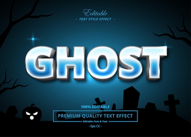 GHOST EDITABLE VECTOR TEXT EFFECT