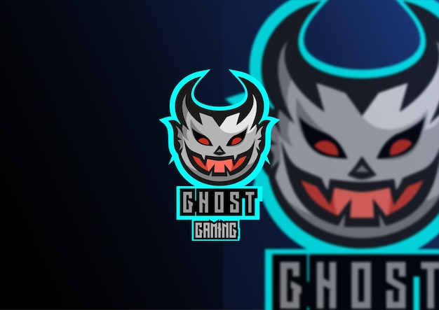 ghost gaming logo design mascot