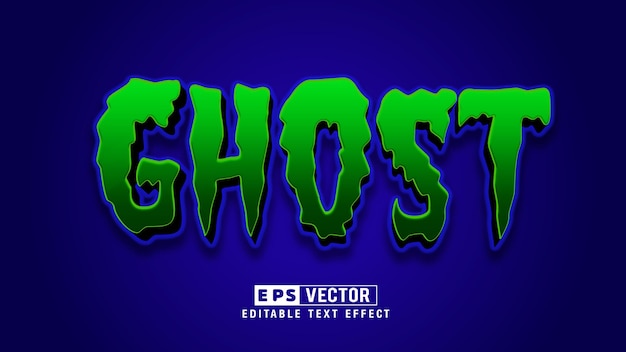 Ghost halloween editable 3d editable text effect with background