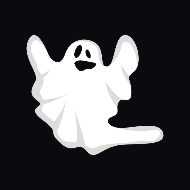 Ghost Logo Halloween Ghost Vector Illustration Halloween Party Template