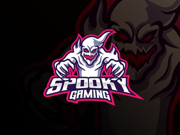 Ghost mascot sport logo design