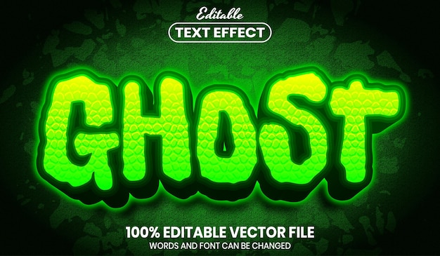 Ghost text, editable text effect