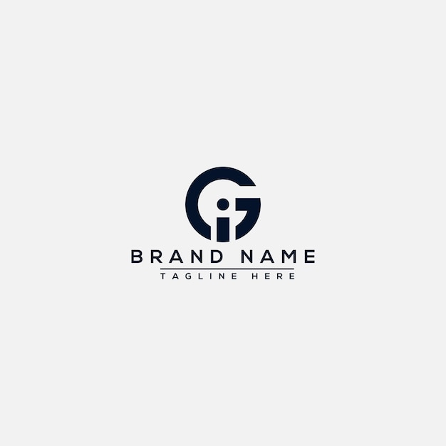 GI Logo Design Template Vector Graphic Branding Element