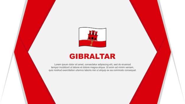 Gibraltar Flag Abstract Background Design Template Gibraltar Independence Day Banner Cartoon Vector Illustration Gibraltar Background