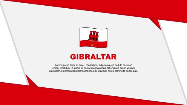 Gibraltar Flag Abstract Background Design Template Gibraltar Independence Day Banner Cartoon Vector Illustration Gibraltar Independence Day