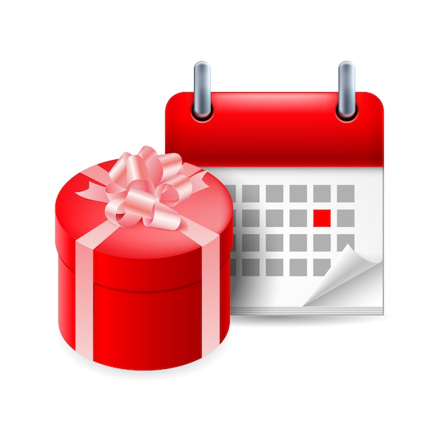 Gift ans calendar icon