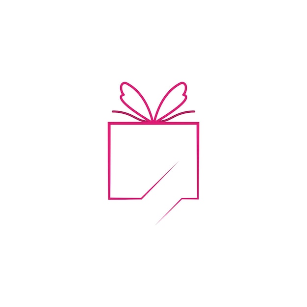 Gift Box gift shop logo icon Vector