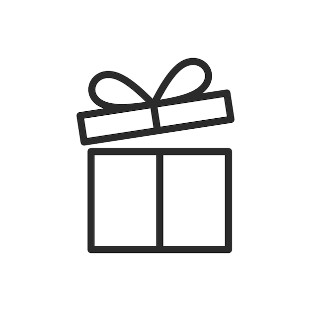 Gift Box Icon Vector Logo Template