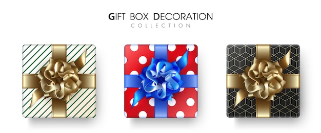 Gift box  type in top view for decoration