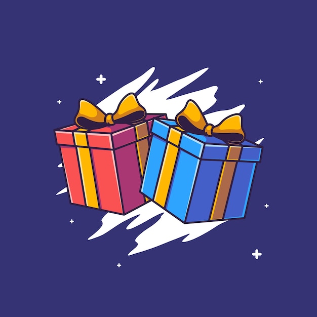 gift box vector illustration flat cartoon style