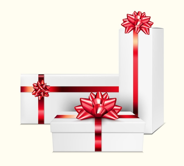 Gift box with ribbon and bow