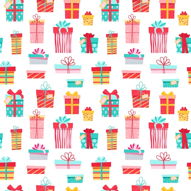 Gift boxes pattern Colorful wrapped paper fabric