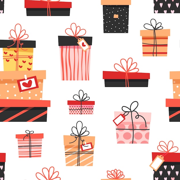 Gift boxes pattern Colorful wrapped paper fabric