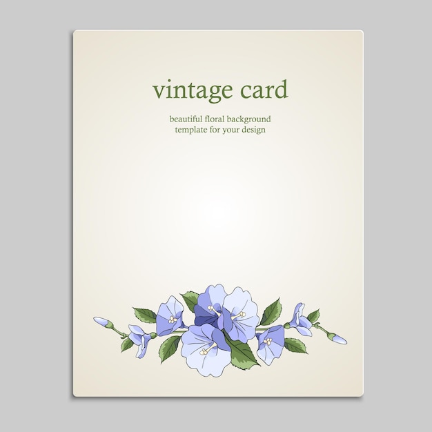 Gift card voucher banners with blue flowers