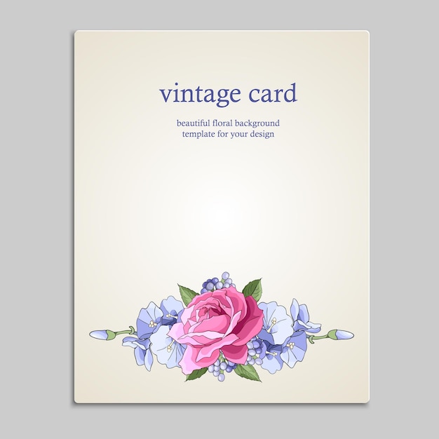 Gift card voucher banners with pink rose flowers