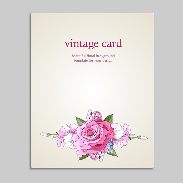 Gift card voucher banners with pink rose flowers